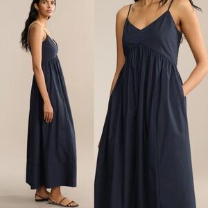 Jenni Kayne NWT Size M Peninsula Dress Navy Cotton Maxi Dress